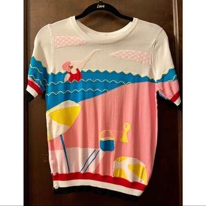 Colorful Knit Beach Top 🌊 Kina & Tam ⛱ S/M
